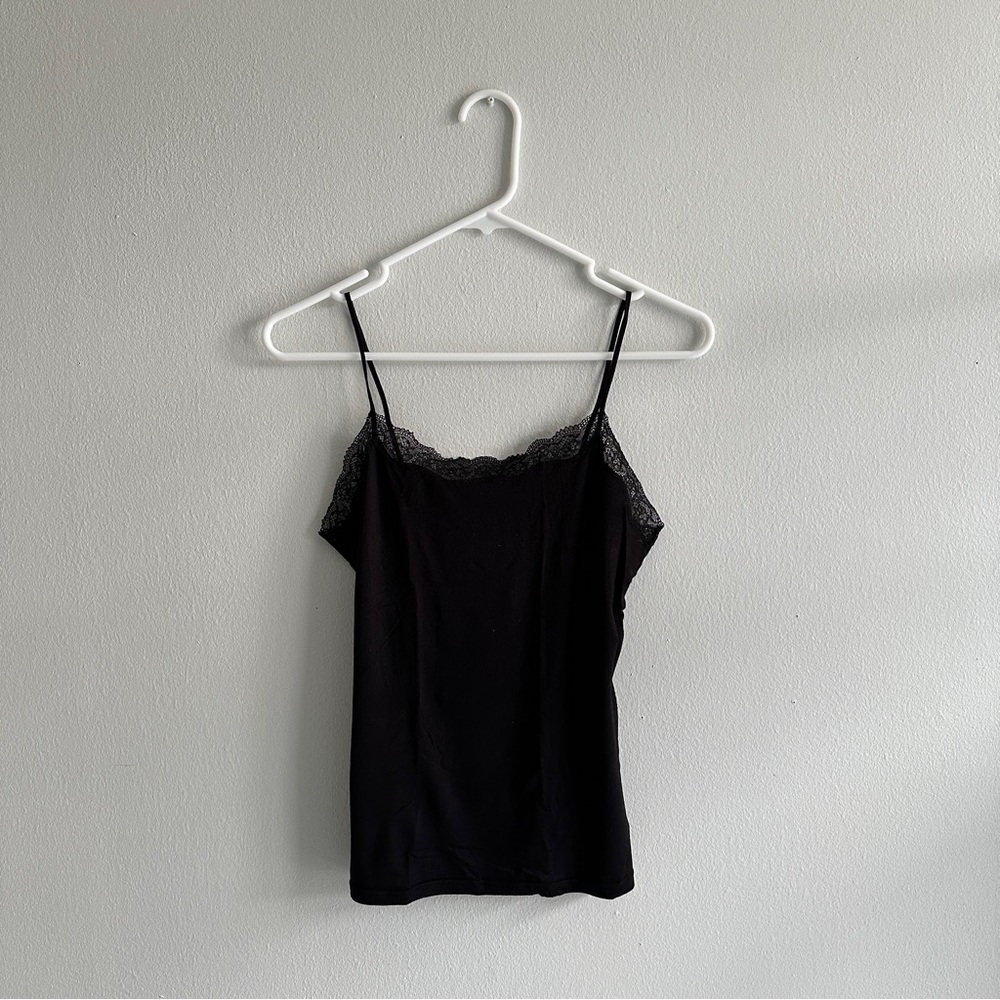 Black Lace Detail Camisole Tanktop